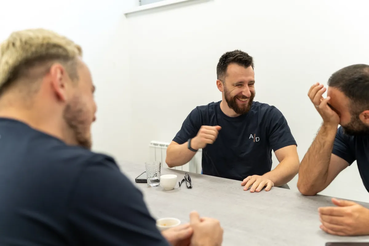 A conversation at the table